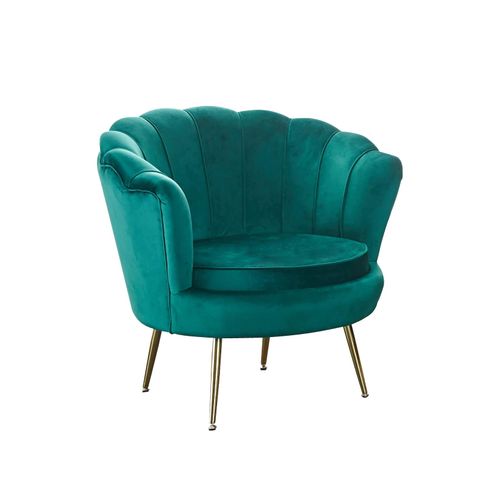 4059865182372 - Muschelsessel Samt Grün Relaxsessel Polstersessel Ohrensessel Loungesessel