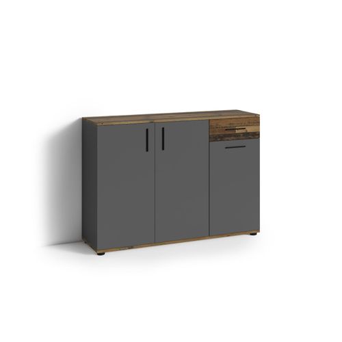4251942206807 - Kommode JAKOB Breite 110 cm Old Wood (Altholz-Optik) anthrazit 4251942206807 - Kommode JAKOB Breite 110 cm Old Wood (Altholz-Optik) anthrazit