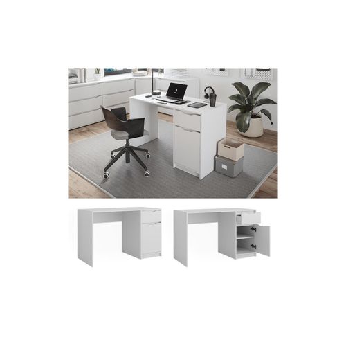 4066731445080 - Schreibtisch Ruben Weiß 120 x 55 cm mit Schublade Vicco 4066731445080 - Schreibtisch Ruben Weiß 120 x 55 cm mit Schublade Vicco