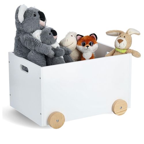 4251312999926 - Spielzeugkiste Holz weiß auf Rollen 4251312999926 - Spielzeugkiste Holz weiß auf Rollen