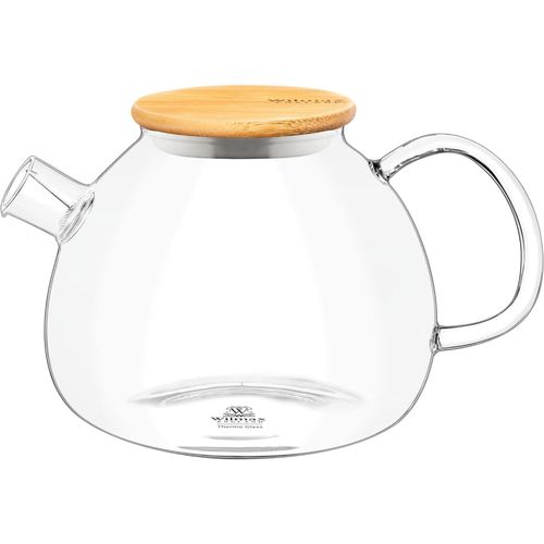 5905454260107 - Glas Teekanne mit Sieb 1500ml Teesieb für losen Tee mit Bambus-Deckel 5905454260107 - Glas Teekanne mit Sieb 1500ml Teesieb für losen Tee mit Bambus-Deckel