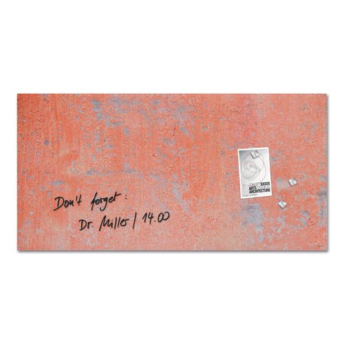 4059865639418 - GL289 Glas Magnettafel Artverum Red Wall 91x46 koralle Magnetboard Tafel