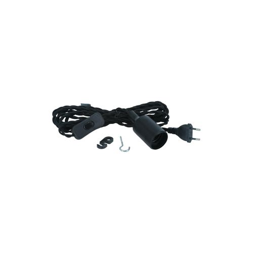 7350067690595 - E27 Lampenfassung Helix 4m Textilkabel Schwarz Eurostecker Venso Ecosolutions Lampenfassung E27 mit Kabel für E27 LED Lampe Bulb Holder Kabel für Lampe Fassung E27 7350067690595 - E27 Lampenfassung Helix 4m Textilkabel Schwarz Eurostecker Venso Ecosolutions Lampenfassung E27 mit Kabel für E27 LED Lampe Bulb Holder Kabel für Lampe Fassung E27
