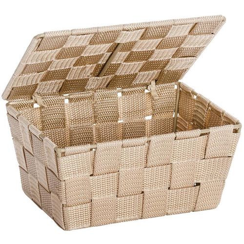 4008838422434 - Aufbewahrungs Korb adria Beige Deckel Regal Box Ablage Bad Organizer wc - beige - Wenko 4008838422434 - Aufbewahrungs Korb adria Beige Deckel Regal Box Ablage Bad Organizer wc - beige - Wenko