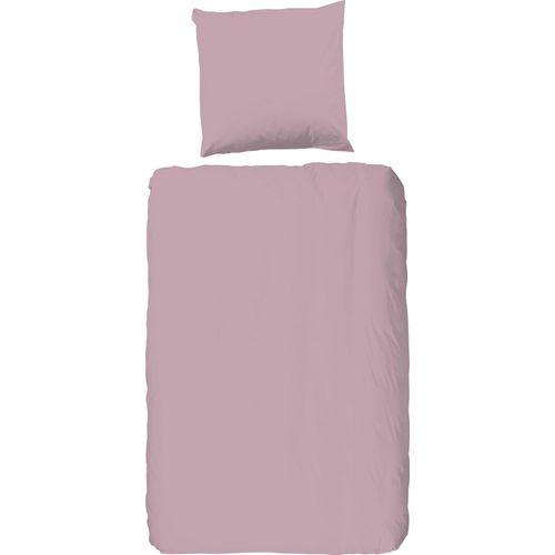 8717285203409 - Bettwäsche GOOD MORNING Uni Gr B L 135 cm x 200 cm 1 St 1 St Renforcé B L 80 cm x 80 cm rosa (rosa hellrosa) 100% Baumwolle Renforcé 135x200 Unifarben Reißverschluss Weiß