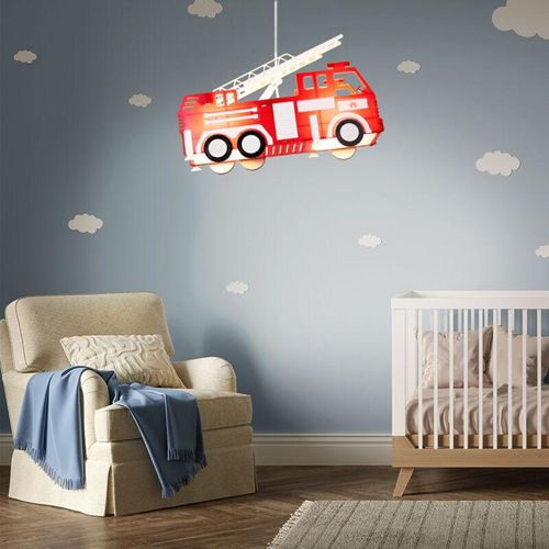 9007371531080 - Lighting - led Feuerwehr Auto Decken Pendel Lampe Leuchte Beleuchtung Kinder- Spiel- Zimmer