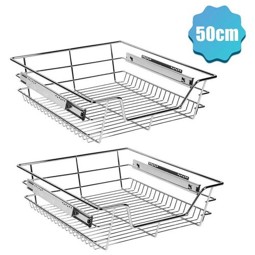 9363092356198 - Tolletour - 6x Küchenschublade 50cm Vollauszug 25kg Belastbar Montagematerial Verchromt Küche Teleskopschublade Korbauszug Schrankauszug