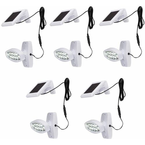 4059157008984 - 5er Set LED Solar Außen Leuchte Lampe Bewegungsmelder Wand Strahler Beleuchtung