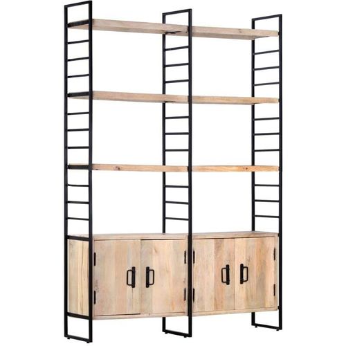 8719883711829 - Bonnevie - BücherregalStandregal 4 Etagen 124x30x180 cm Mango Massivholz vidaXL