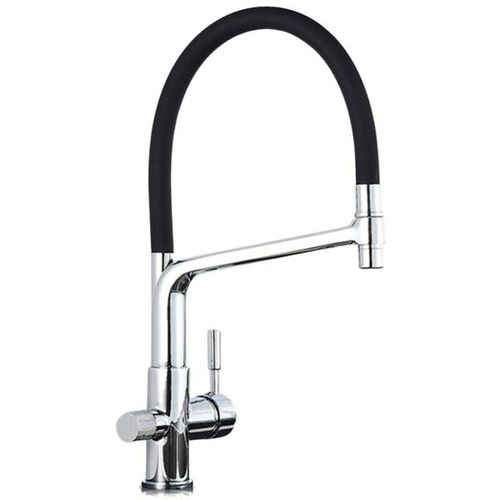 7346089541045 - Rosmmel - 3 wege wasserhahn für osmoseanlage abnehmbar um 360 ° drehbar modern von die Hermes-Reihe Verchromt