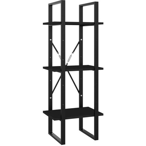 8720286567784 - Bonnevie - BücherregalStandregal 3 Fächer Schwarz 40x30x105 cm Holzwerkstoff vidaXL