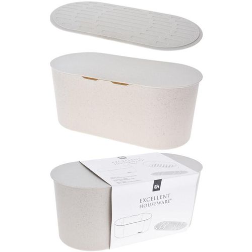 8719987868641 - Brotkasten EXCELLENT creme (BHT 40x7x19 cm) BHT 40x7x19 cm beige Brotkorb Brotbox Brot-Behälter Brotbehälter