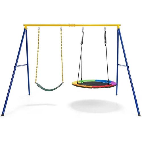 0794094595909 - Goplus - Robuste Schaukel Baumschaukel-Set bis 300 kg Belastbar Schaukelset mit Rutschfesten Untersetzern & Heringen & Karabinern Geeignet für 0794094595909 - Goplus - Robuste Schaukel Baumschaukel-Set bis 300 kg Belastbar Schaukelset mit Rutschfesten Untersetzern & Heringen & Karabinern Geeignet für