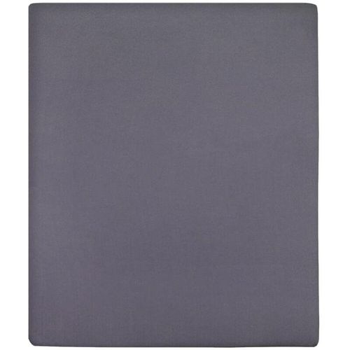 8720286658208 - Vidaxl - Spannbettlaken 2 Stk Jersey Anthrazit 180x200 cm Baumwolle