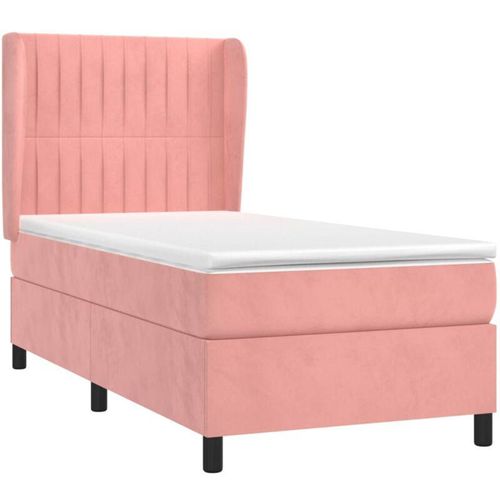 8720287431787 - Vidaxl - Boxspringbett mit Matratze Rosa 80x200 cm Samt