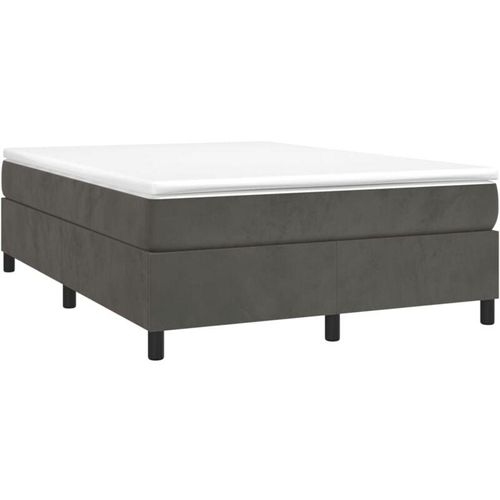 8720845551759 - Bonnevie - BoxspringbettDoppelbett mit Matratze Dunkelgrau 140x190 cm Samt vidaXL 8720845551759 - Bonnevie - BoxspringbettDoppelbett mit Matratze Dunkelgrau 140x190 cm Samt vidaXL