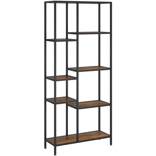 8720286563144 - Bonnevie - BücherregalStandregal 80x30x180 cm Stahl und Holzwerkstoff vidaXL