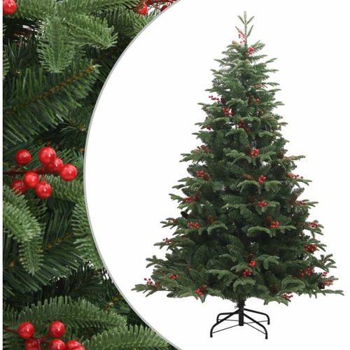 8721012117907 - Vidaxl - Künstlicher Weihnachtsbaum Klappbar mit Zapfen & Beeren 240 cm