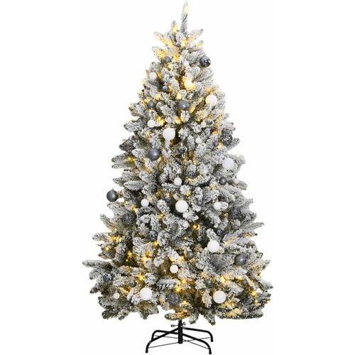 8721012279124 - Vidaxl - Künstlicher Weihnachtsbaum Klappbar 300 LEDs & Kugeln 270 cm