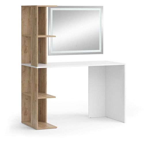 4066731412174 - Schminktisch Tower Weiß Sonoma 1222 cm mit LED-Spiegel Vicco