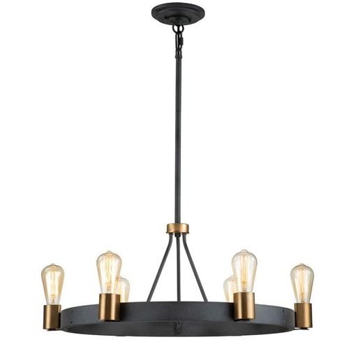 4255596734815 - Licht-erlebnisse - Kronleuchter Metall E27 rund ø 723 cm h max 1198 cm in Zink Antik Messing Antik Vintage Design 4255596734815 - Licht-erlebnisse - Kronleuchter Metall E27 rund ø 723 cm h max 1198 cm in Zink Antik Messing Antik Vintage Design