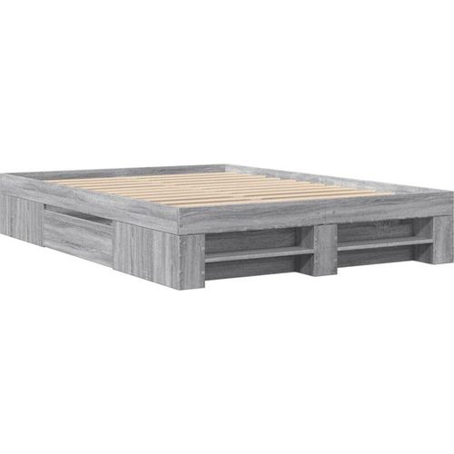 8721102854804 - Vidaxl - Bettgestell Grau Sonoma 140x200 cm Holzwerkstoff