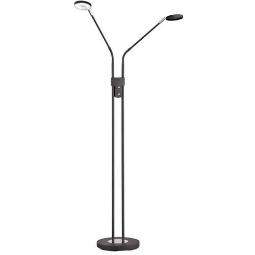 4052231400384 - - Stehleuchte Wohnzimmerlampe led Standlampe Dimmbar 2-Flammig h 150 cm Schwarz