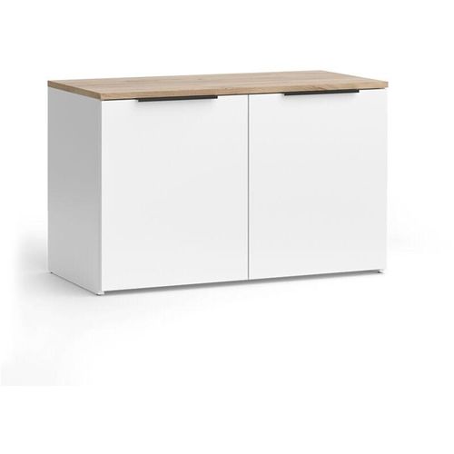 4066731466283 - Kommode Wido Weiß Eiche 80 x 50 cm mit 2 Türen