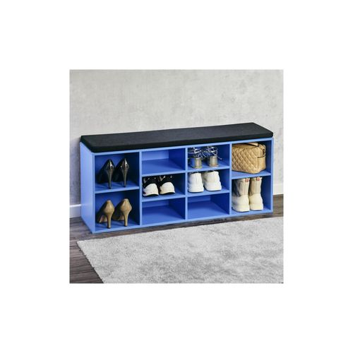 4000270159800 - Schuhschrank mit Sitzkissen - versch Ausführungen - Blau 4000270159800 - Schuhschrank mit Sitzkissen - versch Ausführungen - Blau