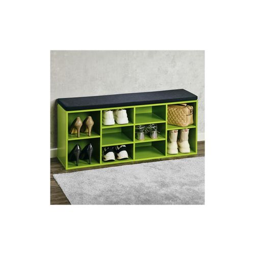 4000270067112 - Schuhschrank mit Sitzkissen - versch Ausführungen - Grün 4000270067112 - Schuhschrank mit Sitzkissen - versch Ausführungen - Grün