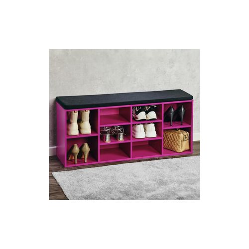 4000270159848 - Schuhschrank mit Sitzkissen - versch Ausführungen - Pink 4000270159848 - Schuhschrank mit Sitzkissen - versch Ausführungen - Pink