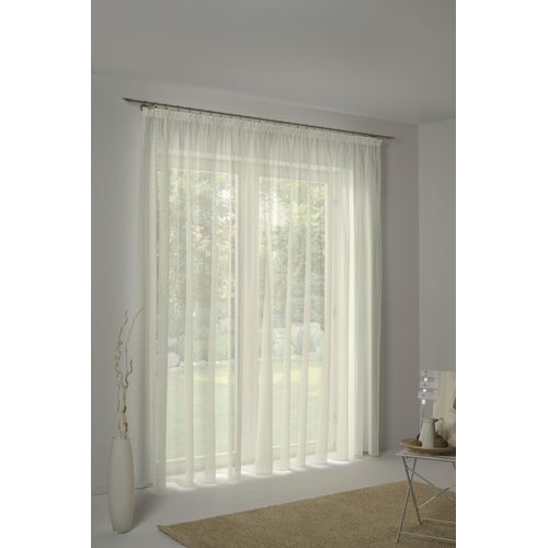 4004567104573 - Vorhang WIRTH Bettina Gardinen Gr 120 cm Faltenband 300 cm beige (champagner) Fertiggardine Flauschvorhang Gardine Gardinenstore Übergardine Schlafzimmergardinen Store