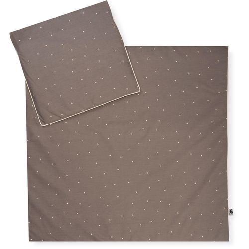 4009250115652 - Kinderbettwäsche JULIUS ZÖLLNER Baby- und aus 100% Bio-Baumwolle Bettwäsche Gr B L 80 cm x 80 cm 1 St 1 St Linon B L 35 cm x 40 cm braun (wild dots) erhältlich in den Größen 80x80+35x40cm und 100x135+40x60cm