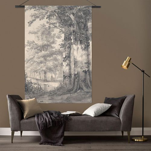 5011583537451 - Wandbild ART FOR THE HOME Vintage Wald bunt (mehrfarbig) Bilder B H T 100cm x 150cm x 2cm quadratisch Polyester Wandteppich XL B100cm H150cm T2cm