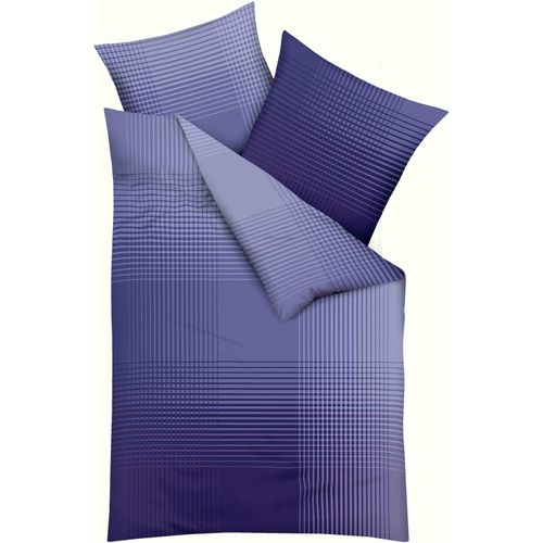 4054141114894 - Bettwäsche KAEPPEL Master Gr B L 240 cm x 220 cm 1 St 2 St Mako-Satin B L 80 cm x 80 cm & 80 cm x 80 cm lila (violett) mit Karomuster