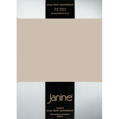 4004565630715 - Spannbettlaken JANINE ELASTIC 5002 Laken Gr B L 180-200 cm x 200-220 cm 1 St Jersey-Elasthan 35 cm 180 x 200 cm-190 x 200 cm-200 x 200 cm beige (naturell) Spannbettlaken für Matratzen bis 35 cm Höhe 95% Baumwolle hochwertig langlebig