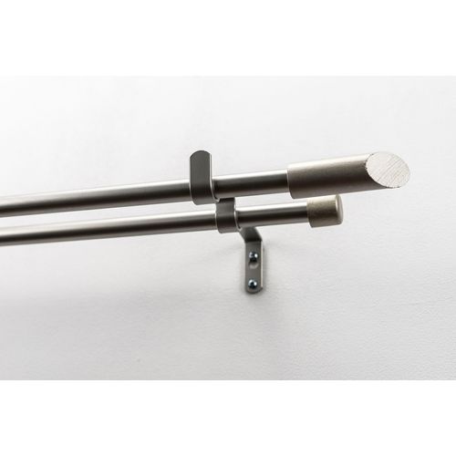 9002777301985 - Gardinenstange GARESA ZYLI mit offenem Träger Gardinenstangen Gr L 430 cm 2 läufig silberfarben (mattchromfarben) Kinder Gardinenstangen für Vorhanggarnitur verlängerbar Knopf abgeschrägt ohne Ringe 9002777301985 - Gardinenstange GARESA ZYLI mit offenem Träger Gardinenstangen Gr L 430 cm 2 läufig silberfarben (mattchromfarben) Kinder Gardinenstangen für Vorhanggarnitur verlängerbar Knopf abgeschrägt ohne Ringe