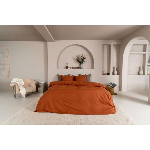 8720994511451 - Bettwäsche KAYORI Kai Gr B L 155 cm x 220 cm 1 St 1 St Renforcé B L 80 cm x 80 cm braun (caramel) 100% Baumwoll-Renforcé