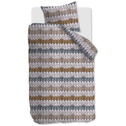 8719931699284 - Bettwäsche BEDDINGHOUSE Warm Stripes Gr B L 135 cm x 200 cm 1 St 1 St Renforcé B L 80 cm x 80 cm beige (ocker)