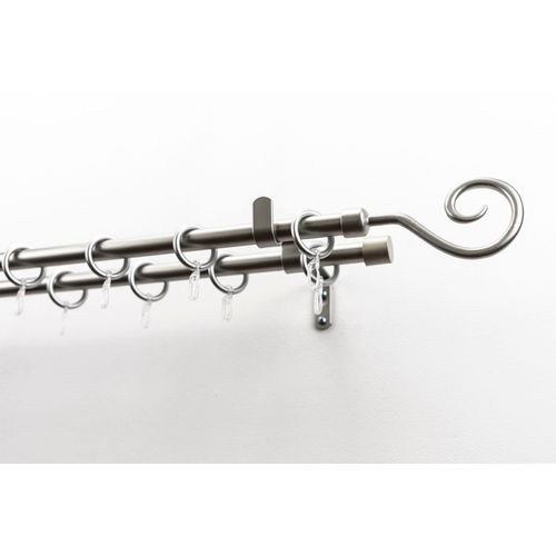 9002777473460 - Gardinenstange GARESA Clara Gardinenstangen Gr L 330 cm Ø 16 mm 1 St 2 läufig grau (chromfarben) Gardinenstangen nach Maß Vorhanggarnitur mit Ringe und Haken verlängerbar edelstahl optik 9002777473460 - Gardinenstange GARESA Clara Gardinenstangen Gr L 330 cm Ø 16 mm 1 St 2 läufig grau (chromfarben) Gardinenstangen nach Maß Vorhanggarnitur mit Ringe und Haken verlängerbar edelstahl optik