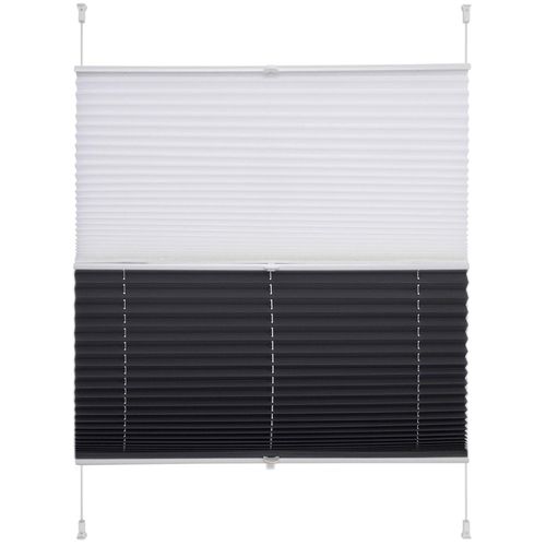 4016318396052 - Plissee Day & Night Plissees Gr 130 cm zweiseitig verschiebbar 75 cm grau (anthrazit weiß) Plissees ohne Bohren Faltenstore 4016318396052 - Plissee Day & Night Plissees Gr 130 cm zweiseitig verschiebbar 75 cm grau (anthrazit weiß) Plissees ohne Bohren Faltenstore
