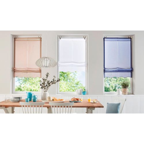6930325418065 - Raffrollo MY HOME Carpi Gr 4 weiß B100cm H140cm Voile Obermaterial 100% Polyester Raffrollos Transparent Voile Polyester 6930325418065 - Raffrollo MY HOME Carpi Gr 4 weiß B100cm H140cm Voile Obermaterial 100% Polyester Raffrollos Transparent Voile Polyester