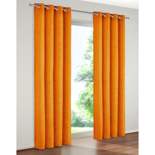 4004567129866 - Vorhang WIRTH B-Holmsund Gr 1 orange (blutorange) Gardinen 145cm Ösen 132cm Polyacryl B132cm H145cm