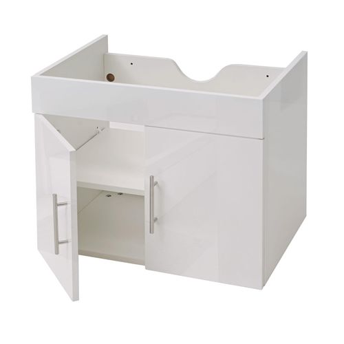 4057651395005 - Waschbeckenunterschrank MCW-D16 Waschtischunterschrank Waschtisch Unterschrank Badmöbel MVG hochglanz 60cm ~ weiß