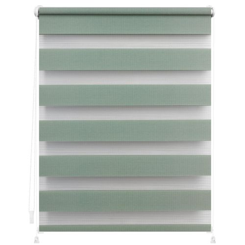 4250434155340 - Doppelrollo ORIGINAL Duo Rollo Klemmfix ohne Bohren verspannt grün (salbei weiß) B70cm H150cm Polyester Rollos Einfache Klemm-Montage ohne Bohren Für Fenster & Türen geeignet 4250434155340 - Doppelrollo ORIGINAL Duo Rollo Klemmfix ohne Bohren verspannt grün (salbei weiß) B70cm H150cm Polyester Rollos Einfache Klemm-Montage ohne Bohren Für Fenster & Türen geeignet