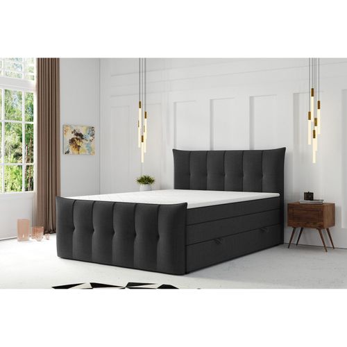 4262413691213 - M-Punkt GmbH Boxspringbett PORTO mit Bettkasten 180 x 200 cm Webstoff - versch Ausführungen 4262413691213 - M-Punkt GmbH Boxspringbett PORTO mit Bettkasten 180 x 200 cm Webstoff - versch Ausführungen