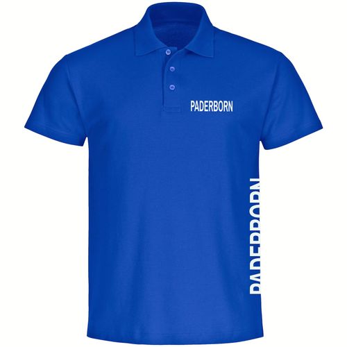 4068859023454 - multifanshop Poloshirt - Paderborn - Brust & Seite - Druck weiß - Polo 4068859023454 - multifanshop Poloshirt - Paderborn - Brust & Seite - Druck weiß - Polo