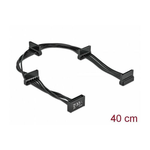 4043619603954 - - Netzteil - SATA-Stromstecker (M) zu SATA-Stromstecker (W) - 40 cm - Schwarz