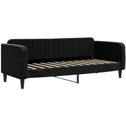 8720845953782 - Bonnevie - TagesbettGästebett Schwarz 80x200 cm Samt vidaXL