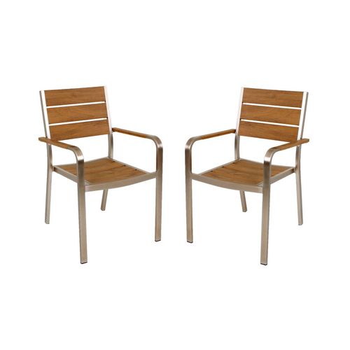 4041908121936 - - Garden Pleasure Stapelstuhl Florence teak-optik champagner 4er-Set 60 x 55 x 86 cm 4041908121936 - - Garden Pleasure Stapelstuhl Florence teak-optik champagner 4er-Set 60 x 55 x 86 cm